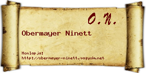 Obermayer Ninett névjegykártya